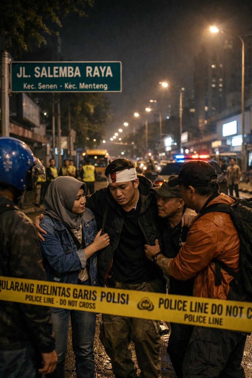 aktivis kontras menjadi korban penyiraman air keras; sahroni mengecam aksi teror ini yang merugikan demokrasi di indonesia.