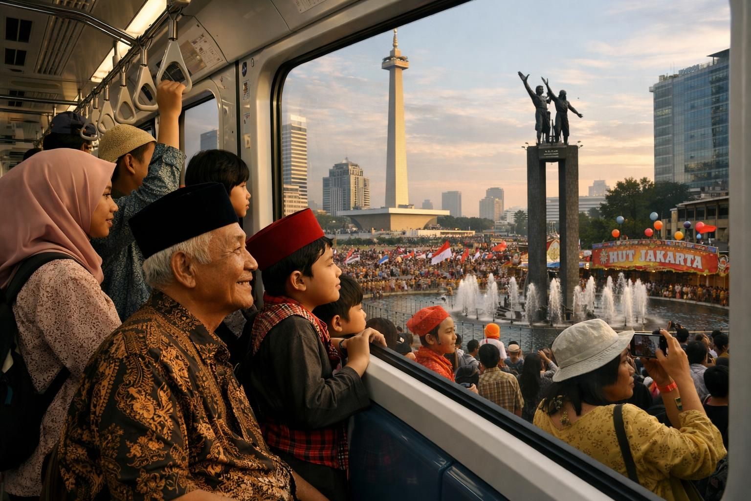 rayakan hut jakarta dengan menikmati transum dan tempat wisata gratis khusus untuk warga ktp non-dki jakarta. saksikan berbagai acara seru dan manfaatkan kesempatan liburan tanpa biaya!