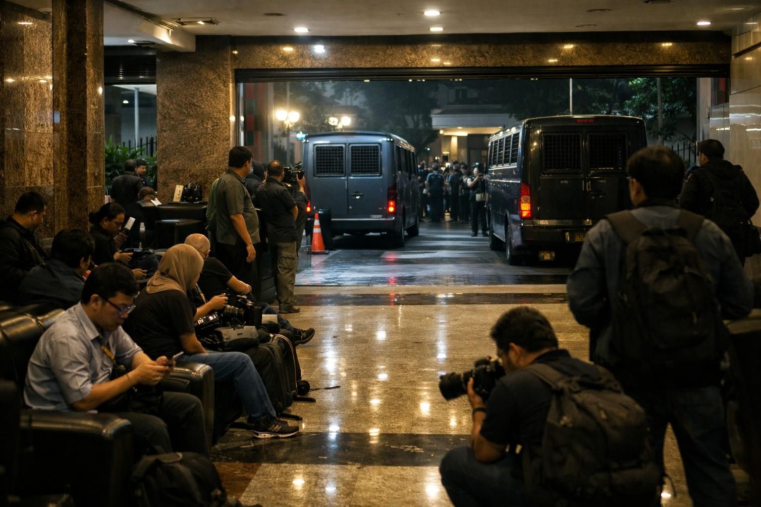 jamwas meminta maaf atas ketidaksesuaian febrie adriansyah yang tidak mengenakan rompi tahanan, dengan alasan terburu-buru dalam proses penanganan kasus.