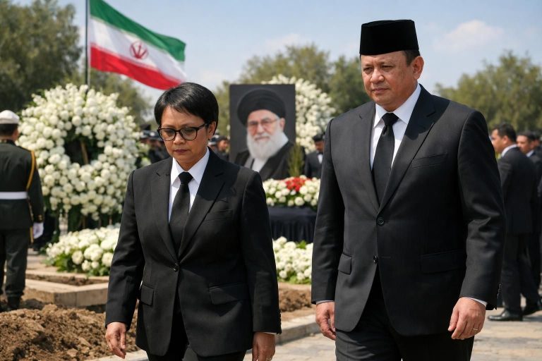 kementerian luar negeri merespons kritik terhadap dino dengan menyatakan bahwa menteri luar negeri dan ketua mpr akan menghadiri pemakaman khamenei sebagai bentuk penghormatan.
