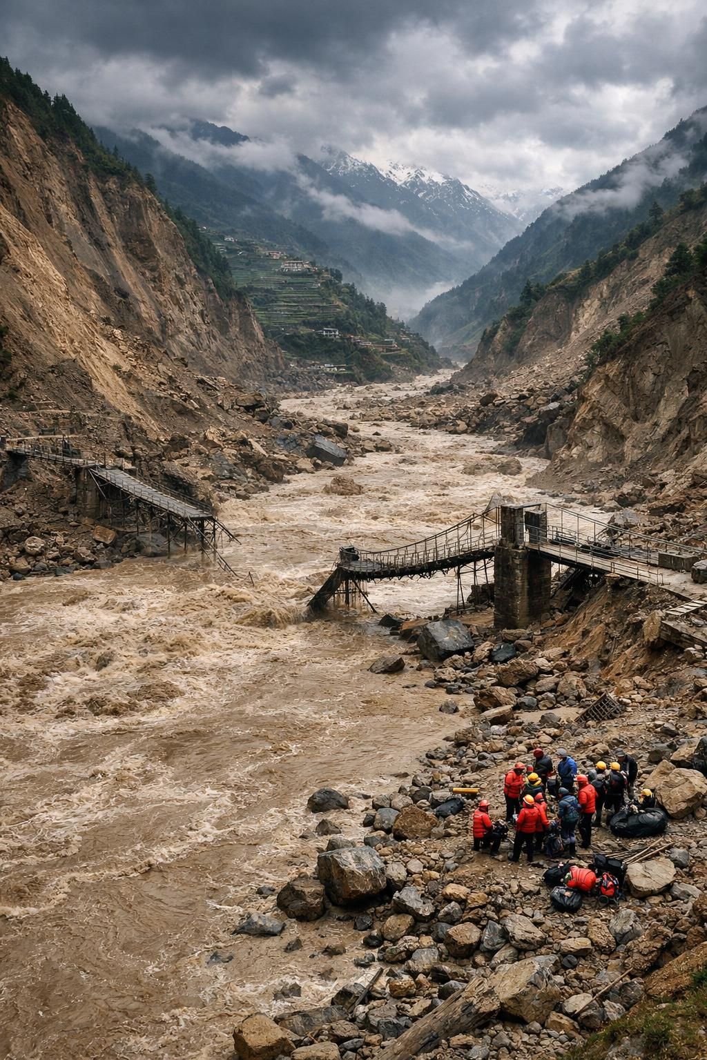 nepal dari ketinggian memberikan gambaran mendalam tentang dampak dahsyat banjir bandang dan longsor yang melanda, menyoroti kerusakan dan upaya pemulihan di wilayah terdampak.