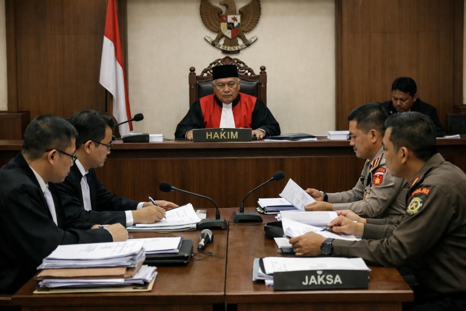 polri dan kejagung bekerja sama mendesak hakim untuk menolak gugatan praperadilan yang diajukan oleh febrie.